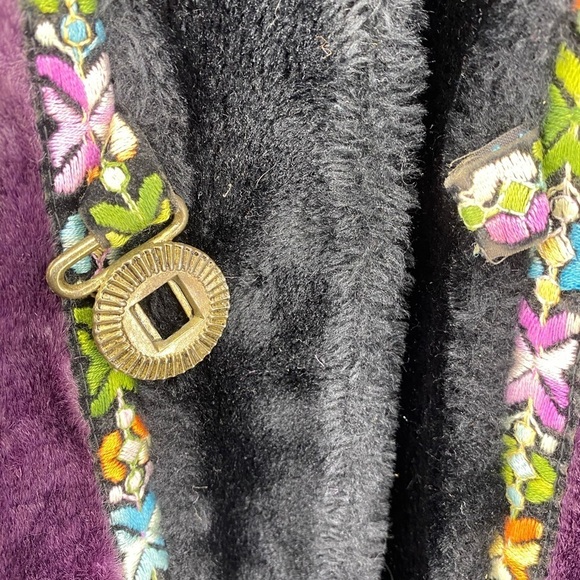 Vintage 1960’s Niccolini Medium Purple Black Faux Fur Penny Lane Coat Re… - Picture 5 of 15